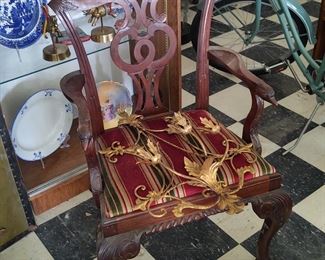 Chair with carved bird head
