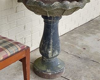 Cement bird bath