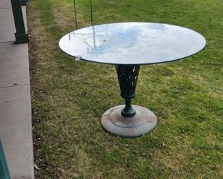 Glass top table