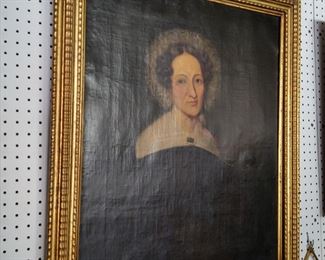 Large well on canvas portrait early 19th century