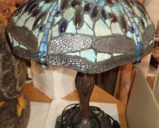 STAINED GLASS LAMP DRAGONFLY