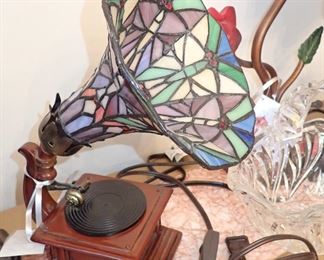 STAINED GLASS GRAMPHONE