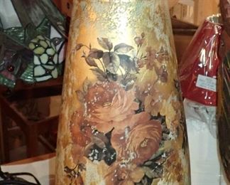 TALL PAINTED VASE