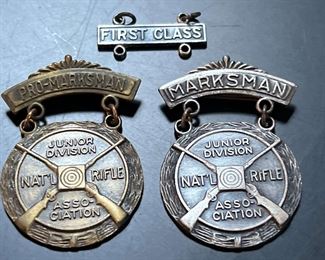 Marksman Pin Medal LEAVENS ATTLEBORO