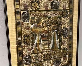 Signed Egyptian Papyrus Art