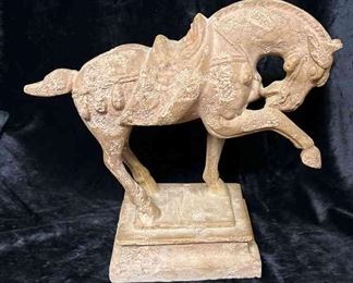 Buzza Signed Tang Horse Figurine