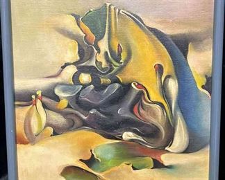 Artist Signed Oil Painting Titled Voracious