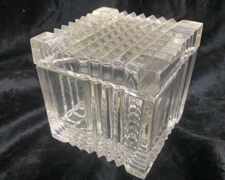 Mikasa Germany Crystal Cube Jewelry Box
