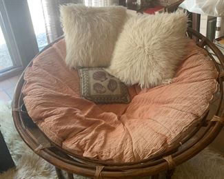 Pre-sale item - fabulous Papason chair with matching ottoman - $189 plus tax for BOTH pieces
