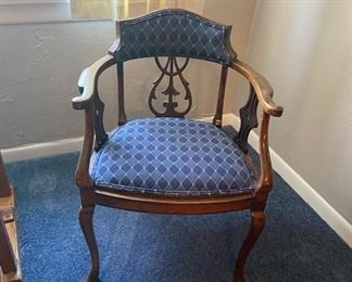Antique "potty" chair. Lift the set and insert an old porcelain bowl...you will be good to go. You have to see it!  