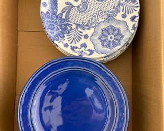 blue plates