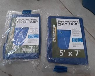 (2) 5' X 7' Blue Tarps