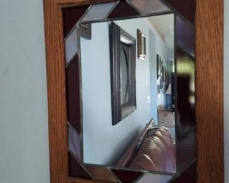 2 framed mirrors