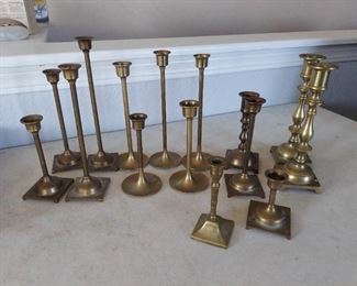 brass candle holders