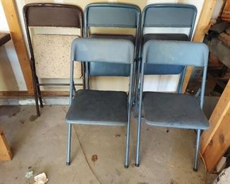 5 folding chairs