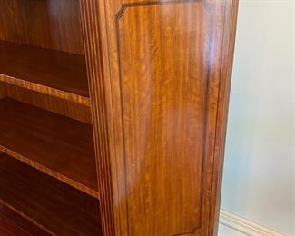 Maitland-Smith inlaid mahogany open bookcase                          39"h x 12"d x 47"w