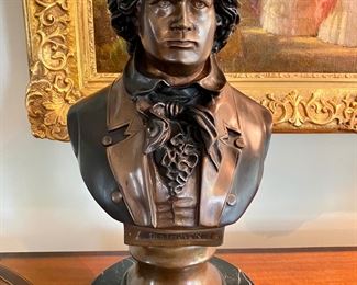 Bronze bust of Beethoven       18"h                                        