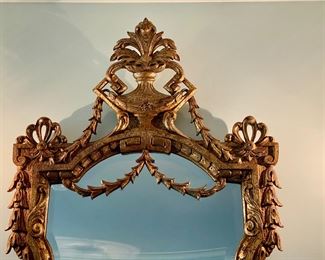 Giltwood Rococo-style Cartouche Mirror                                44"h x 24"w  