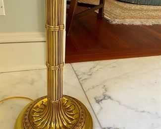 Frederick Cooper brass bamboo floor lamp $450.00                             63"