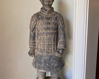Chinese terracotta warrior figure      31"h     $500.00   