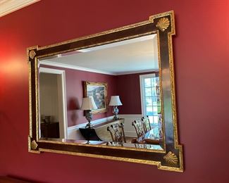 Mirror with wood & gilt frame   $450.00                                                30"h x 43" long