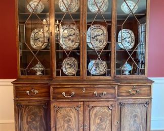 Antique English mahogany secretary cabinet                                83.5"h x 66"w x 24"d       $1500.00                