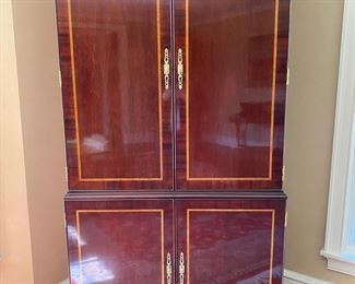 Baker mahogany cabinet 79"h x 29"w x 24"d  $450.00