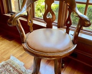 Antique English swivel chair ( as is)