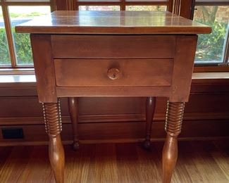 Antique Sheraton side table                                                    29"h x 20" square