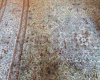 Silk oriental rug       8'2" x 11' 7"   