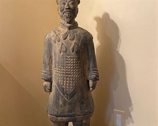 Chinese terracotta warrior figure     31"h  
