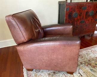 Room and Board leather recliner  $450.00                                                    36"h x 33"w x 34.5"d