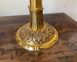 Frederick Cooper brass bamboo table lamp  $250.00                       31" h  by Mario Buatta