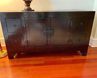  Chinese cabinet - ebony finish - 2 available  $950.00                                        30"h x 54"long x 18"d