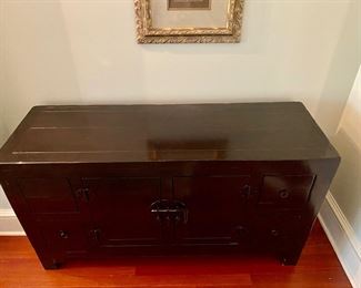 Chinese cabinet - ebony finish - 2 available  $950.00                                        30"h x 54"long x 18"d