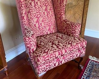 Baker Chippendale wing chair  $450.00    