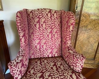Baker Chippendale wing chair  $450.00    