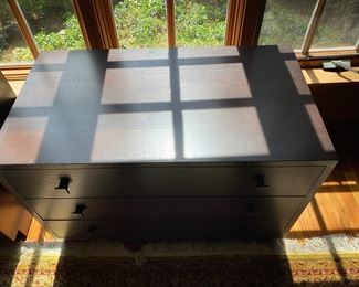 Pair custom 3 drawer chests      $1600.00/pr.                                                            24"h x 36"w x 20"