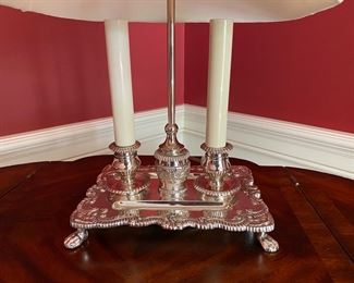 Frederick Cooper silver candlestick lamp                                  20"h