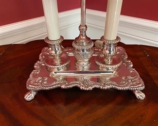 Frederick Cooper silver candlestick lamp                                 20"h
