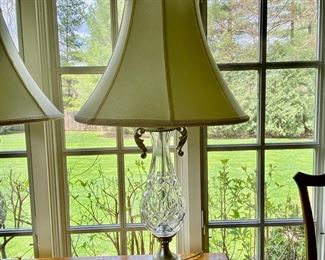 Pair Waterford Lamps     34"    $850.00/pr.