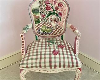 Hand painted armchair           