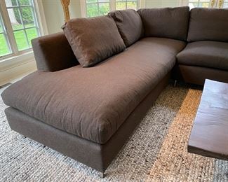 Custom contemporary sectional sofa    $2500.00                                      wool upholstery 31"h x 12' x 8'5"