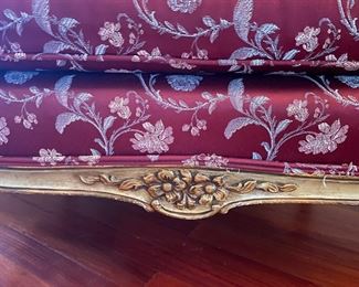 Louis XV-style settee  37"h x 42"2 x 31"d    $650.00