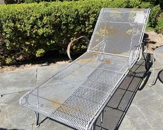 Wrought iron chaise 