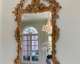 Impressive Gilt Rococo-style  mirror    $1800.00                              60"h x 31"w 