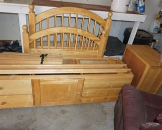 bed frame, night stand