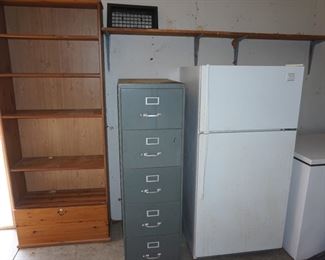 refrigerator, file cabinet