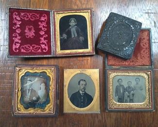 Union case, tintypes, daguerreotype, and ambrotype