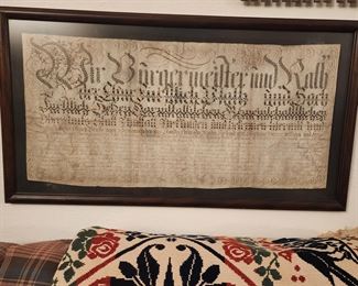 1732 German Birth Certificate for Matthew Lutz